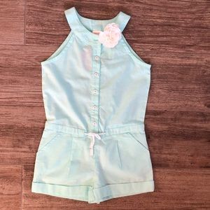 Gymboree Girls Drawstring Short Romper size 6